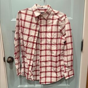 Daniel Cremieux Red and White Plaid Men's Shirt